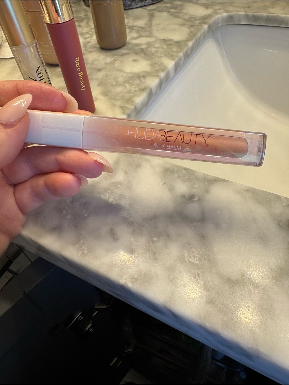 Huda Beauty Silk Balm Lip Gloss - Nude Pink